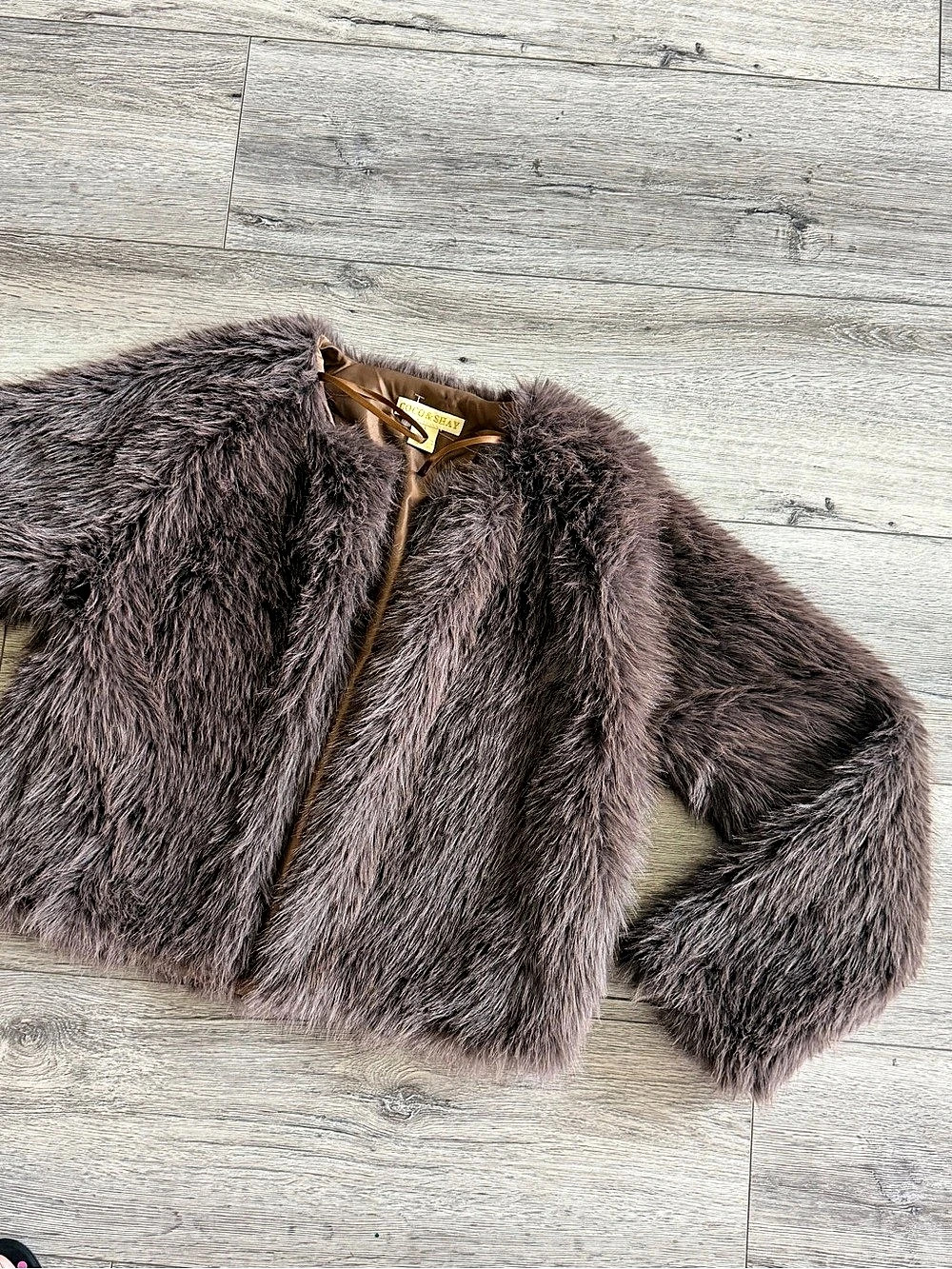 Coco & Shay Faux Fur Brown Jacket